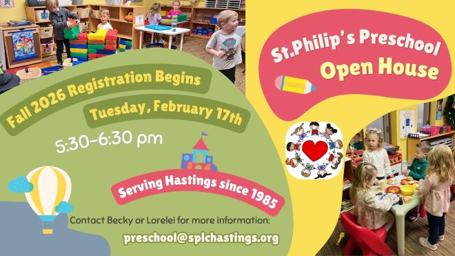 Fall registration begins at our open house from 5:30-6:30pm on February 17th